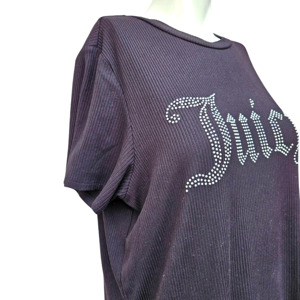 Juicy Couture Women’s  Black T-Shirt Dress Size L - Picture 8 of 12